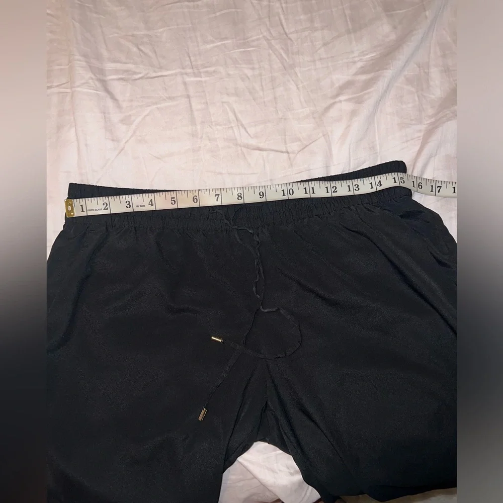 Michael Kors Black Jogger Pants Drawstring Elastic Waist Pockets Size 8